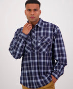 Swanndri Barn Yarn Dye Shirt - Cerulean Blue