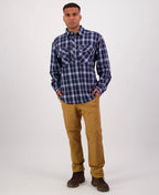 Swanndri Barn Yarn Dye Shirt - Cerulean Blue