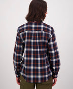 Swanndri Womens Egmont Shirt - Navy/Rust