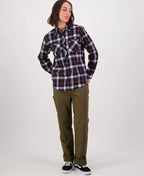 Swanndri Womens Egmont Shirt - Navy/Rust