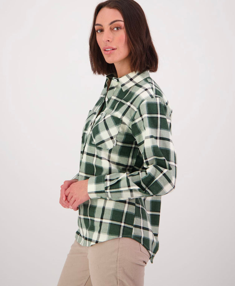 Swanndri Womens Egmont Shirt - Moss