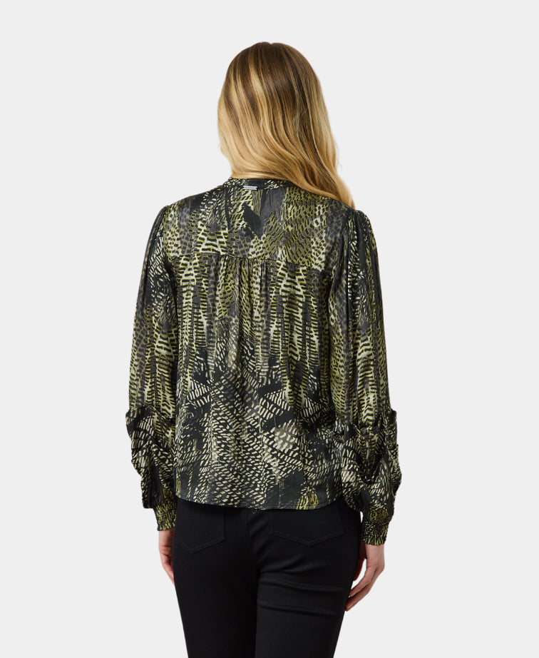 Newport Blouse Freya Viscose Satin - Freya Print