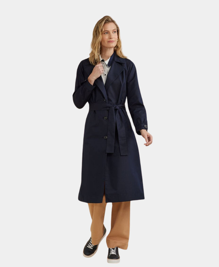 Yarra Trail Jacket Trench Coat - Navy
