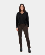 Vassalli Pant Bay Cord Slim Leg - Walnut