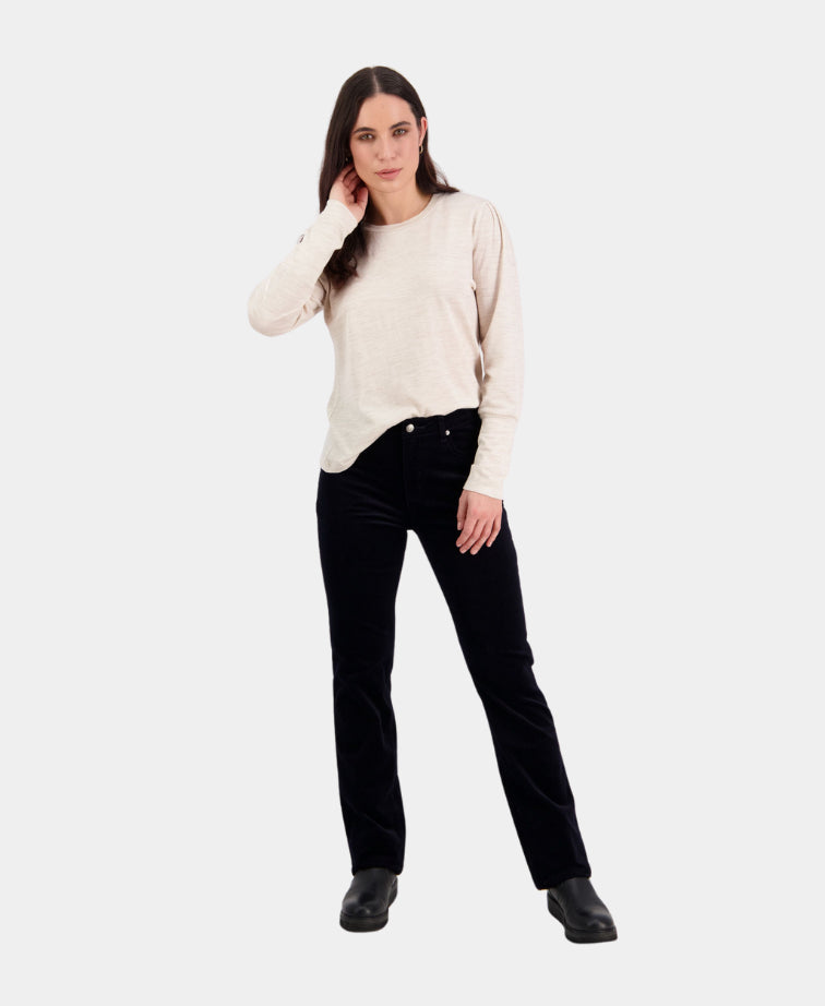 Vassalli Pants Arch Cord Straight Leg Full Length - Midnight