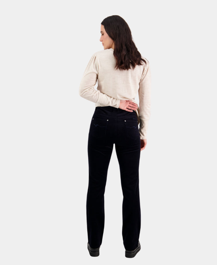 Vassalli Pants Arch Cord Straight Leg Full Length - Midnight
