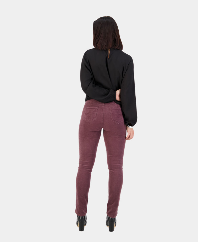 Vassalli Pant Bay Cord Slim Leg - Vino