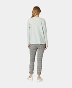 Threadz Pant Crystal Check Jogger - Silver