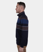 Thomas Cook Michael 1/4 Zip Jumper - Navy/Tan