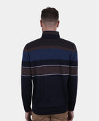 Thomas Cook Michael 1/4 Zip Jumper - Navy/Tan