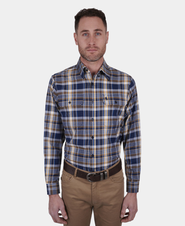 Thomas Cook Shirt L/S Marco 2 Pocket - Navy/Multi