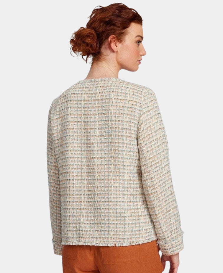 Yarra Trail Jacket Tweed Frayed Edge - Multi