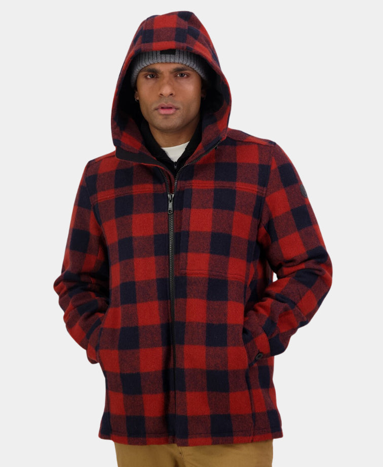 Swanndri Hudson Hoody - BurntMerlot Chk