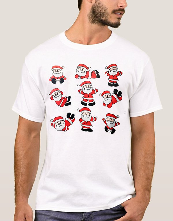 Devo Tees Mens Santa Tee - White