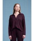 Siren Top The Johnny Merino - Dk Cherry Marl