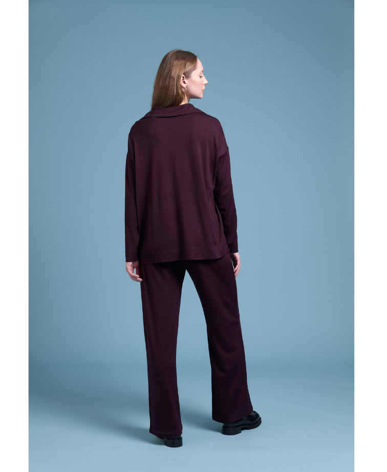Siren Top The Johnny Merino - Dk Cherry Marl