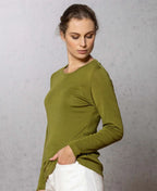 Bay Road Merino Womens Crew - Olive