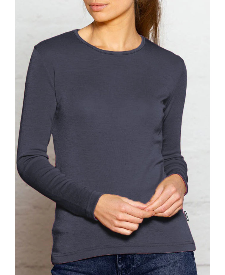 Bay Road Merino Womens Crew - Graphite