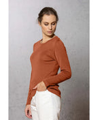 Bay Road Merino Womens Crew - Tangerine