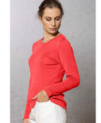 Bay Road Merino Womens Crew - Carnation