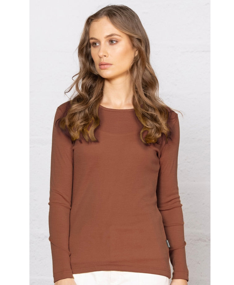 Bay Road Merino Womens Crew - Rimu