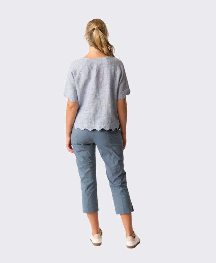 Foil Top Scalloped Linen