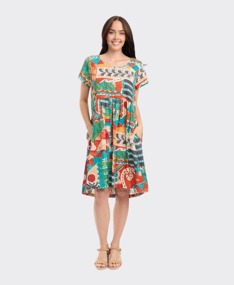 Orientique Dress Boxy Gambetta