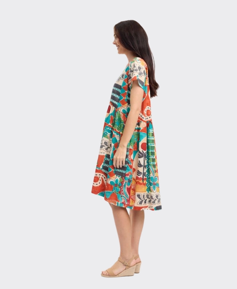 Orientique Dress Boxy Gambetta