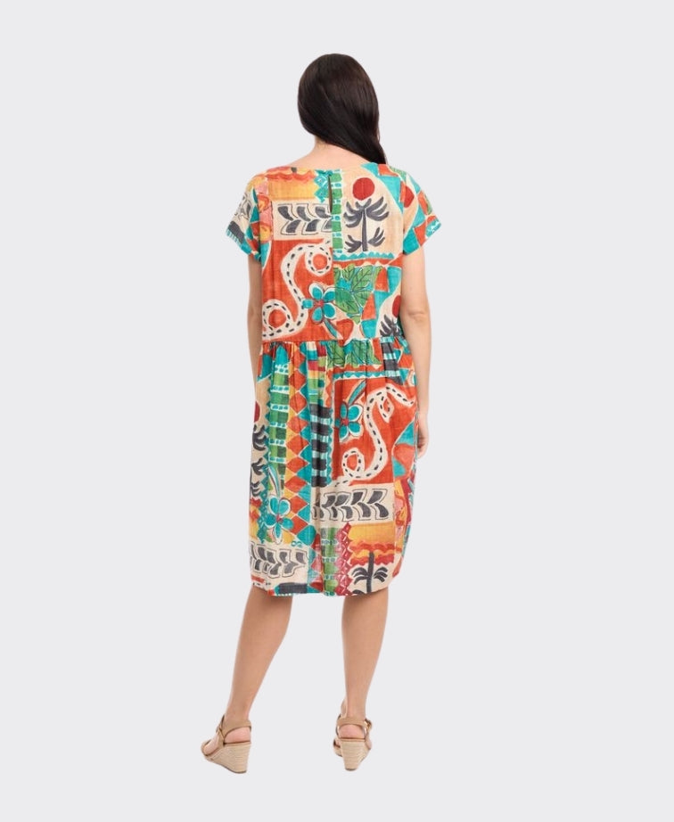 Orientique Dress Boxy Gambetta