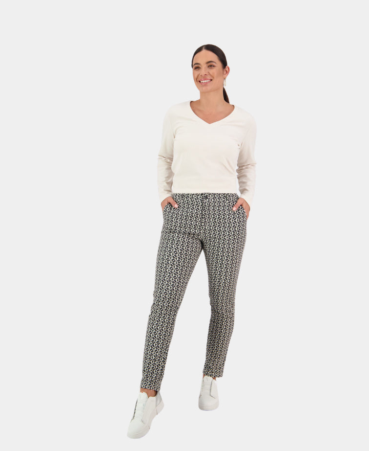Vassalli Pant Printed Skinny Leg - Vault