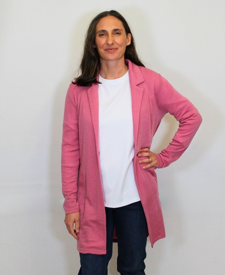Foil Jacket Merino Longline - Wild Rose
