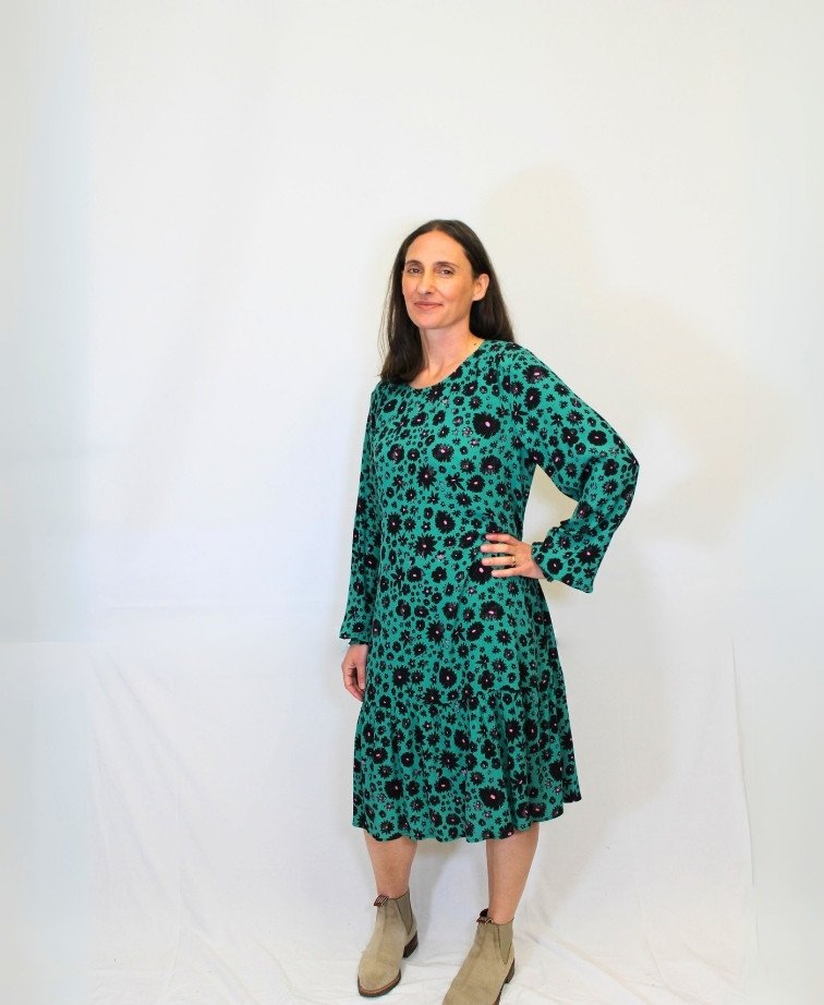Preen Dress Shirred Cuff & Gathers - Meadow Floral