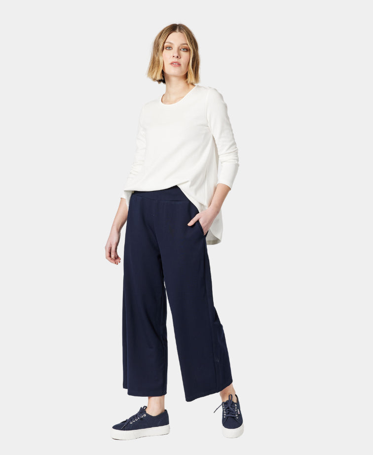 Clarity Pant Kimmy Ponti Wide Leg - Navy