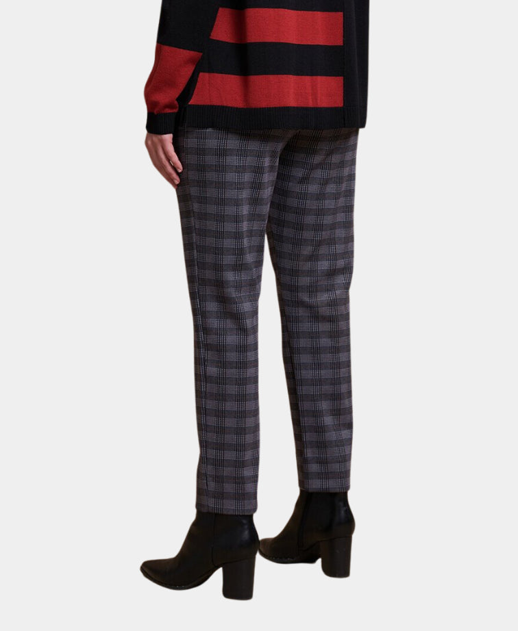 Esplanade Trousers Adjustable Cuff Pull On - Check