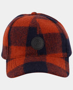 Swanndri Swanni Wool Check Baseball Cap - Burnt Merlot