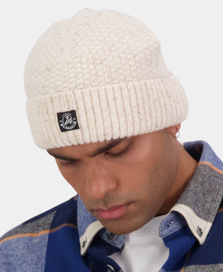Swanndri South Rd Waffle Beanie - Sandshell