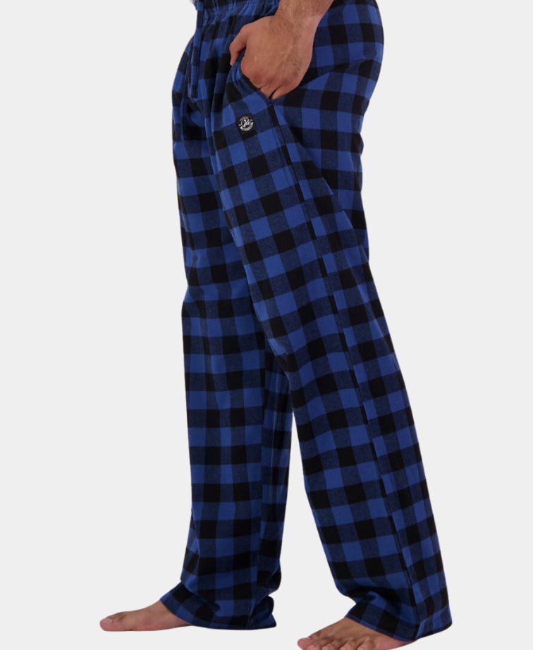 Swanndri Men's Westend Sleep Pants v2 - Blue/Blk Check