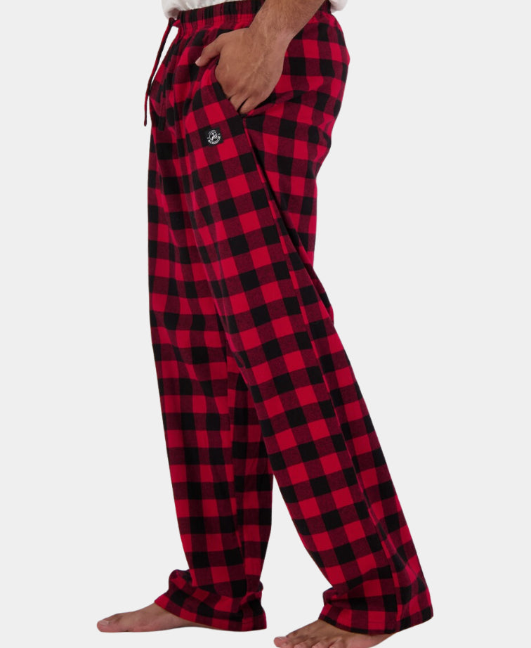 Swanndri Men's Westend Sleep Pants v2 - Red/Blk Check