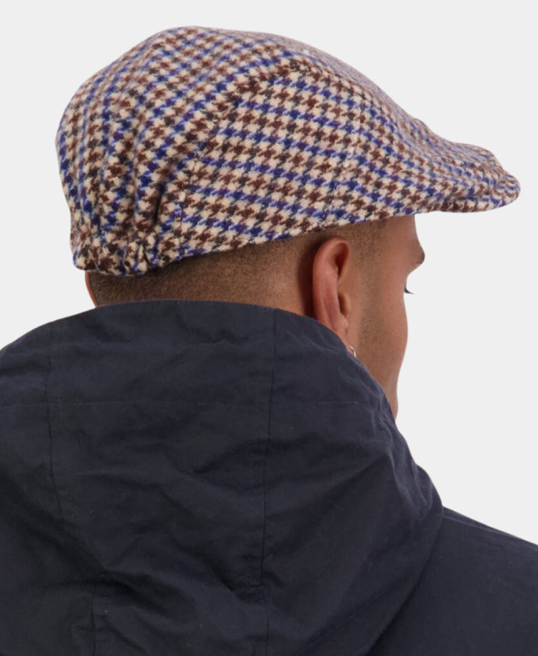 Swanndri Bristol Flat Cap - Cobalt H/stooth