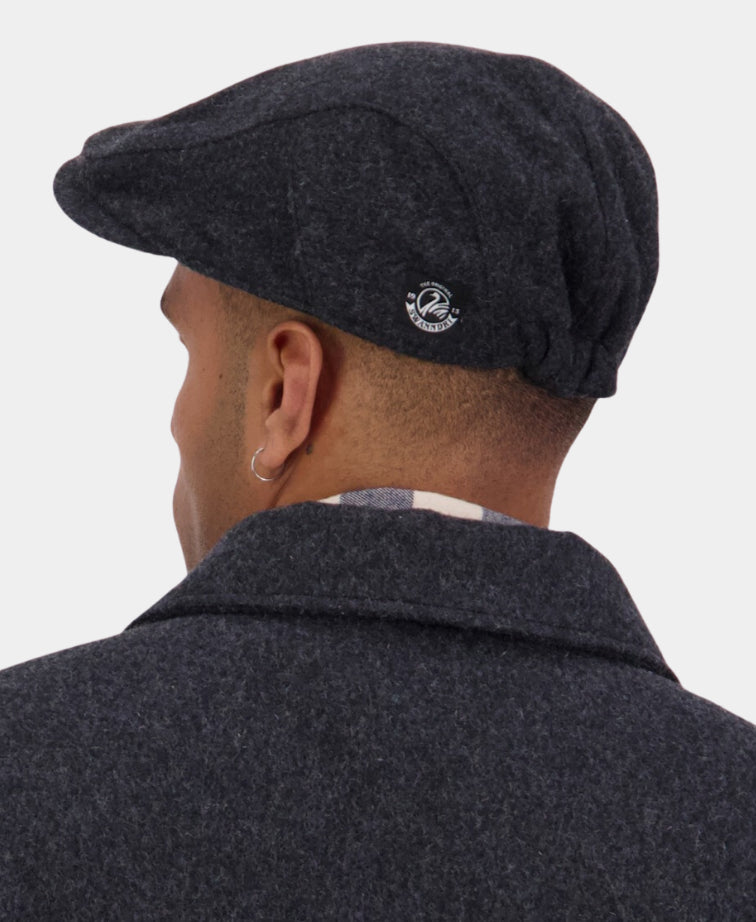 Swanndri Bristol Flat Cap - Charcoal