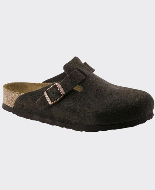 Birkenstock Boston SFB Suede Leather Mocha Regular - Mocha