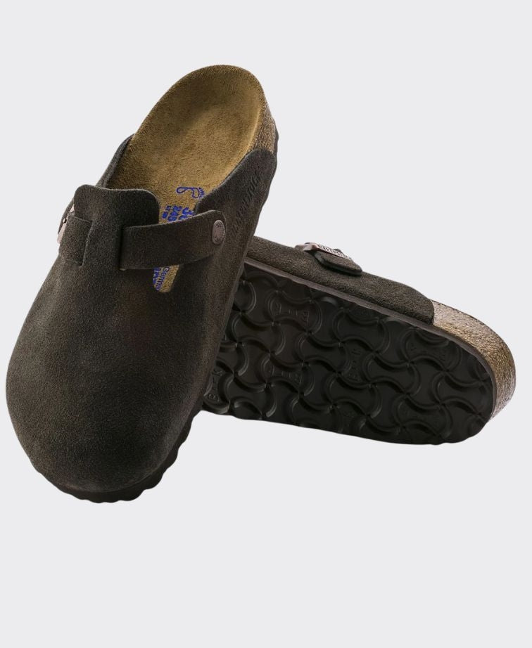 Birkenstock Boston SFB Suede Leather Mocha Regular - Mocha