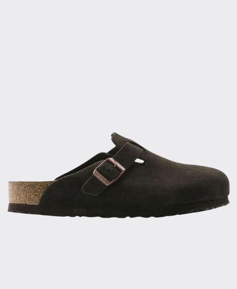 Birkenstock Boston SFB Suede Leather Mocha Regular - Mocha