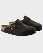 Birkenstock Boston SFB Suede Leather Mocha Regular - Mocha