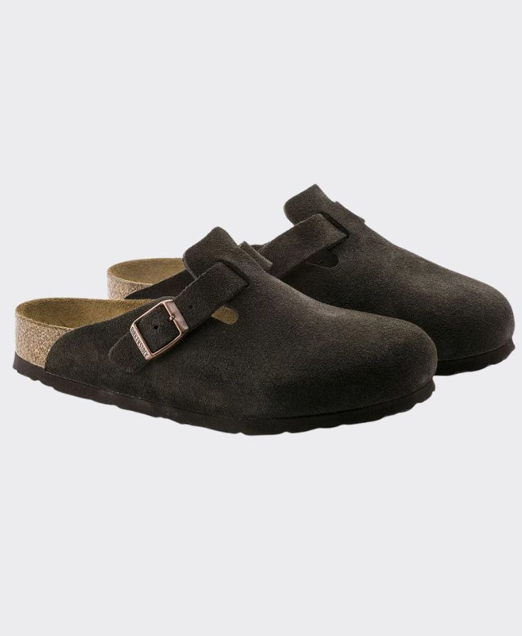 Birkenstock Boston SFB Suede Leather Mocha Regular - Mocha