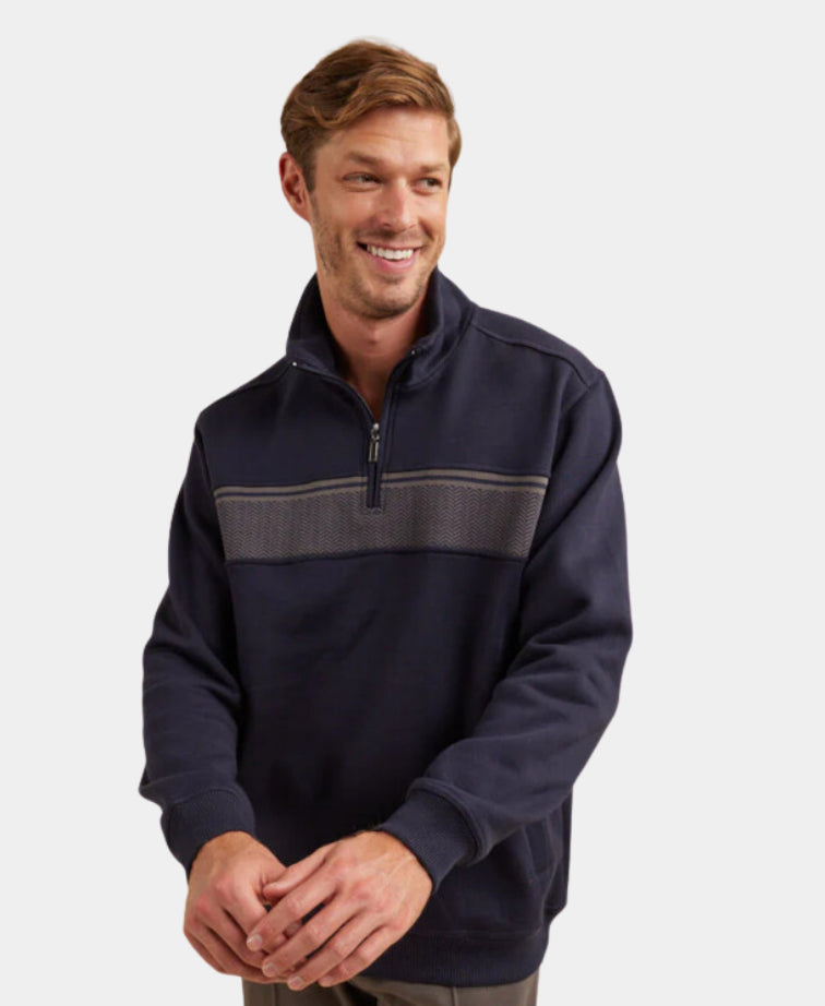 Breakaway Albo Snowy Mt Fleece Half Zip - Ink