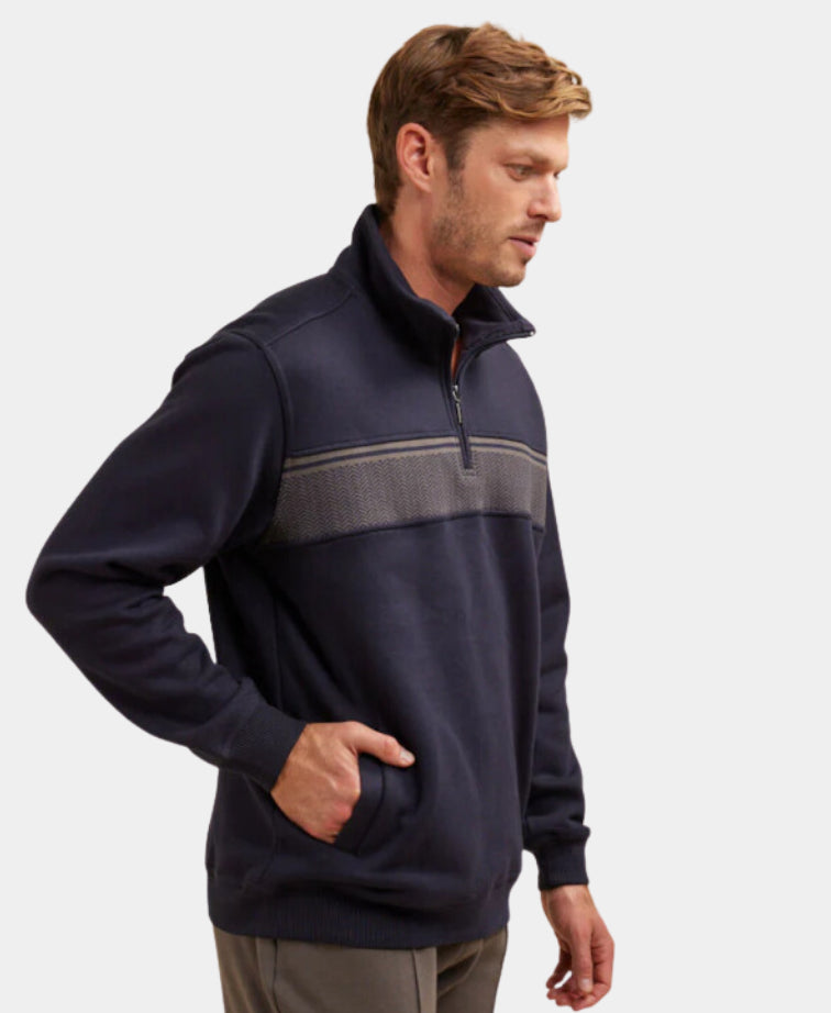 Breakaway Albo Snowy Mt Fleece Half Zip - Ink