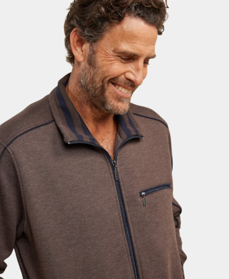 Breakaway Jacket Kyler Snowy Mt Fleece - Chocolate Marle