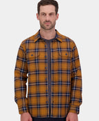 Line 7 Haul Brushed Cotton L/S Shirt - Spice/Navy