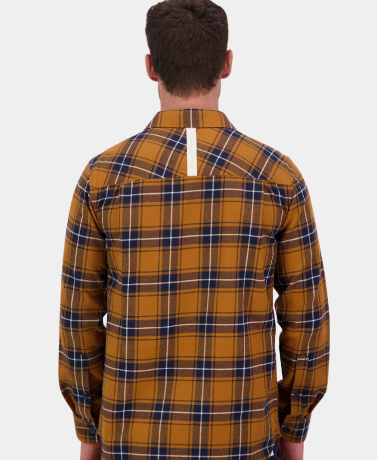 Line 7 Haul Brushed Cotton L/S Shirt - Spice/Navy